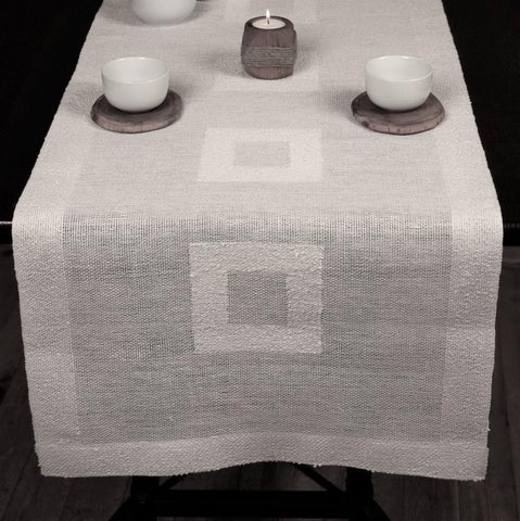 Table runner Boucle with square